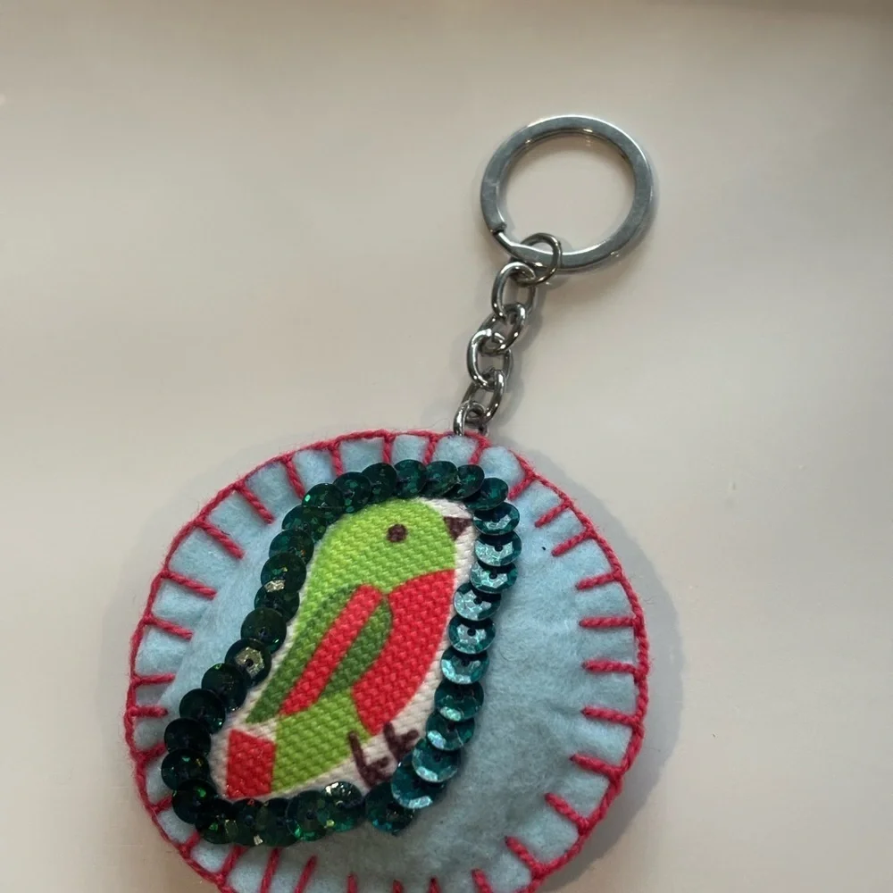 Colorful Bird Keychain for Pet Lovers